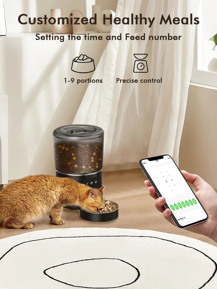 NPET 4L Smart Automatic Pet Feeder – Programmable Food Dispenser with Stainless Steel Bowl for Cats & Dogs