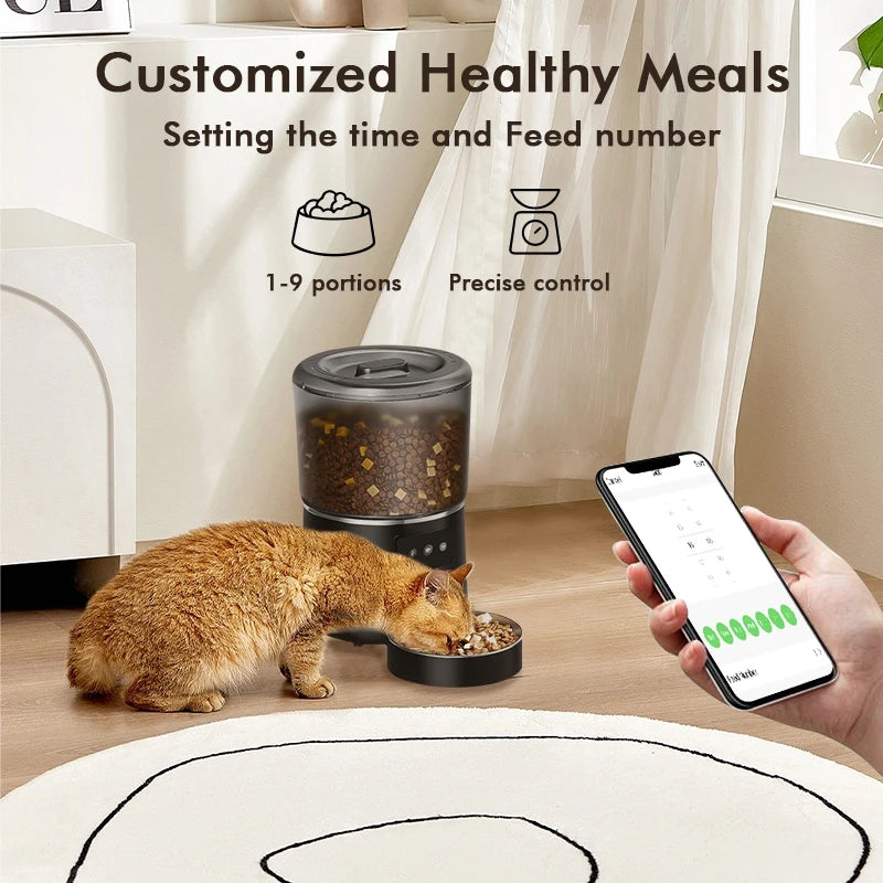 NPET 4L Smart Automatic Pet Feeder – Programmable Food Dispenser with Stainless Steel Bowl for Cats & Dogs