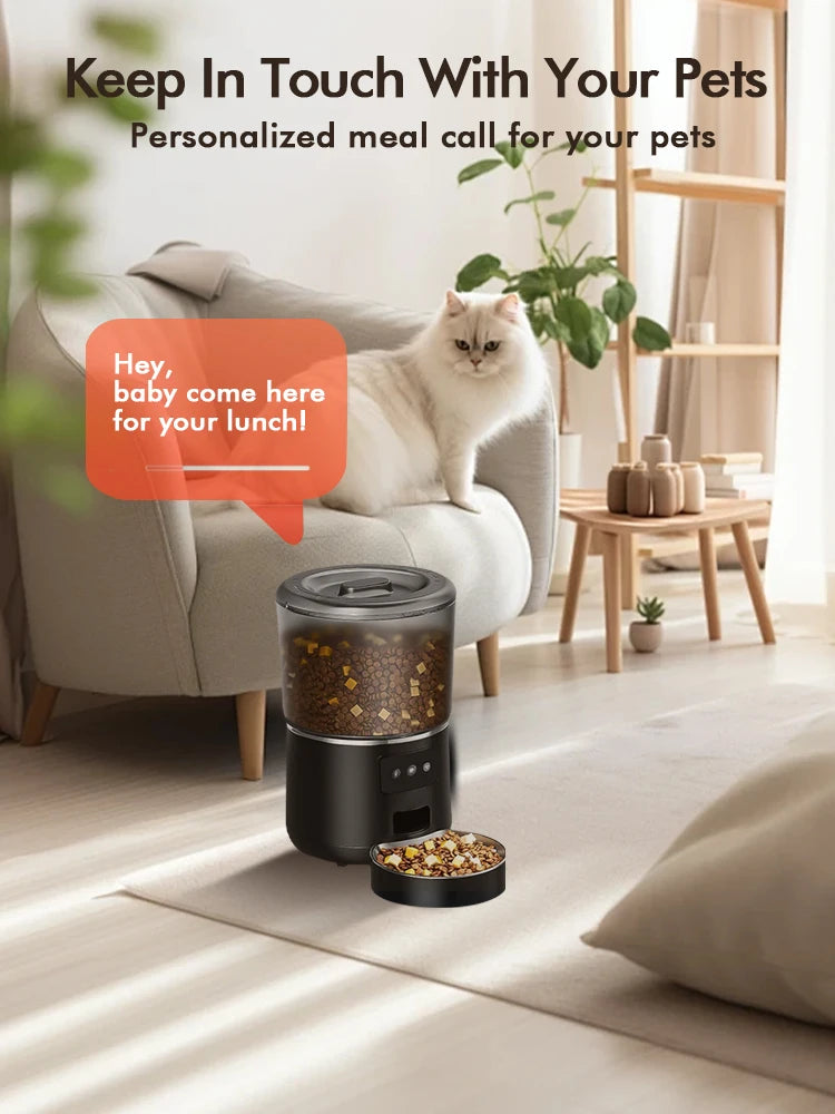NPET 4L Smart Automatic Pet Feeder – Programmable Food Dispenser with Stainless Steel Bowl for Cats & Dogs